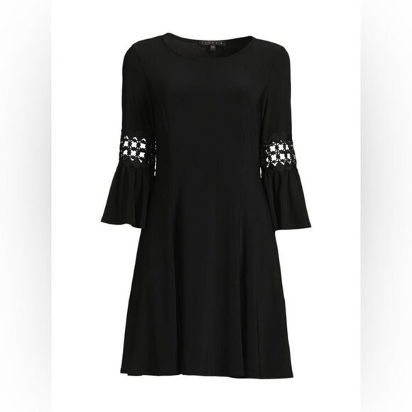TASH+SOPHIE Lace Trim Mini A‎ Line Dress black size M NWT - Picture 3 of 5